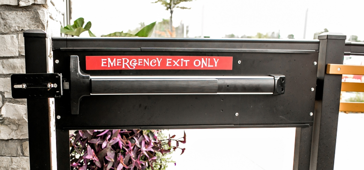 emergency push bar installation in Tweddle Place